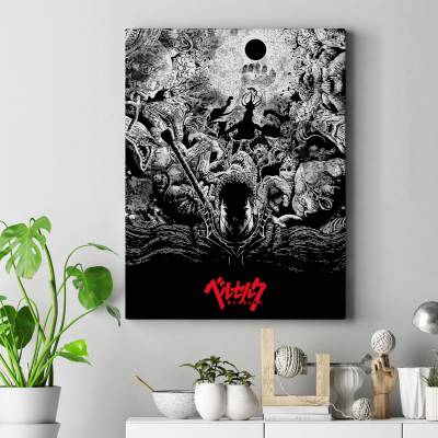 تابلو کنواس (بوم) طرح برزرک Berserk ( مانگا ) - کد : 010