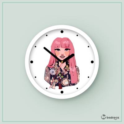 ساعت دیواری  بلک پینک - 19