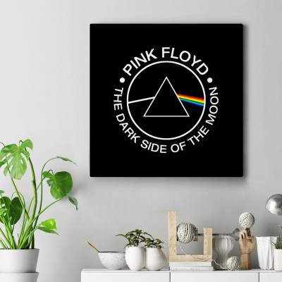 تابلو کنواس مربع (بوم) pink floyd the dark side of the moon