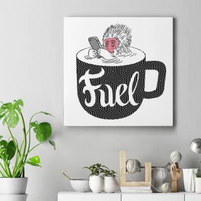 قاب کنواس مربع Coffee fuel