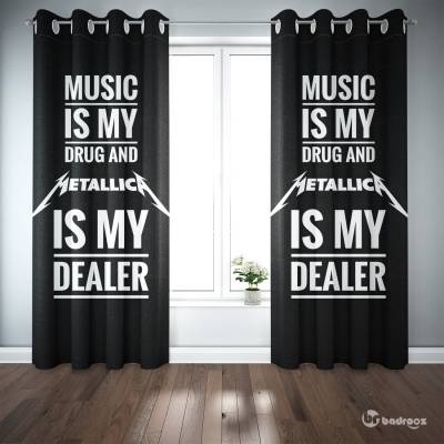 پرده پانچ MUSIC IS MY DRUG AND METALLICA IS MY DEALER