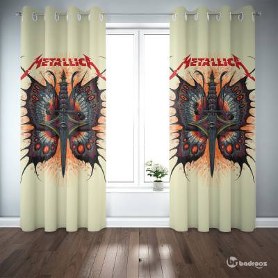 پرده پانچ metallica moth into flame