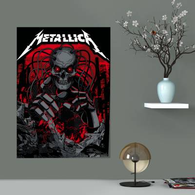 پوستر سیلک seek & destroy metallica