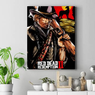 تابلو کنواس (بوم) رد دد ریدمپشن - 8