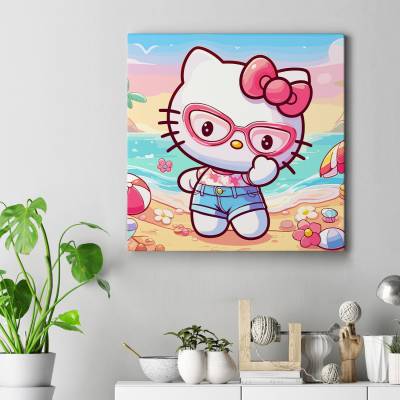 تابلو کنواس مربع (بوم) هلوکیتی و دوستان - 116