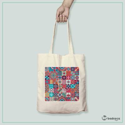 کیف خرید کتان  Vintage Decorative pattern