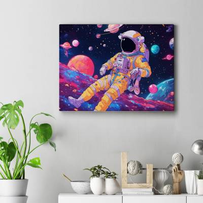 تابلو کنواس (بوم) فضانورد - 34