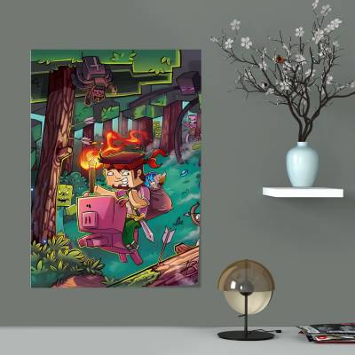 پوستر سیلک ماینکرفت -75