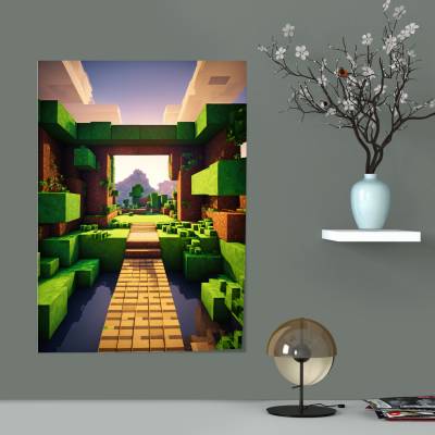 پوستر سیلک ماینکرفت -80