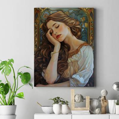 تابلو کنواس (بوم) طرح دختر - 56