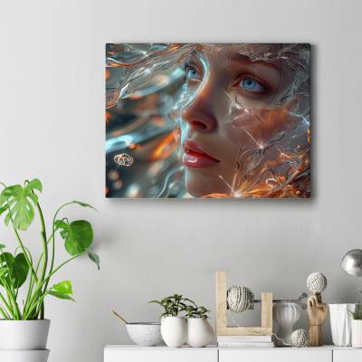 تابلو کنواس (بوم) طرح دختر - 77