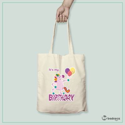 کیف خرید کتان (توت بگ) Its My Birthday