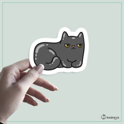 استیکر grey cat