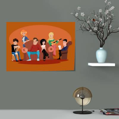 پوستر سیلک طرح سریال فرندز -7