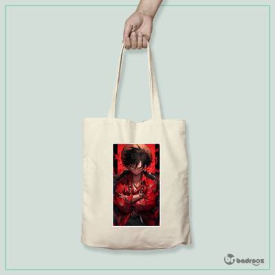 کیف خرید کتان (توت بگ) one piece de luffy