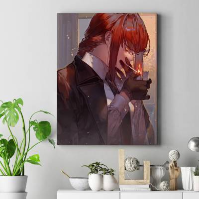 تابلو کنواس (بوم) انیمه چینساو من - ماکیما