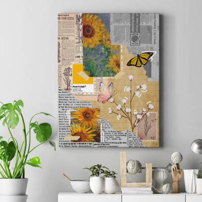 تابلو کنواس (بوم) گل آفتابگردان 