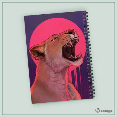 دفتر یادداشت تصویرسازی شیر