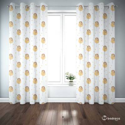 پرده پانچ طرح پترن گل برکه ای 