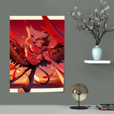 پوستر سیلک Angel and Husk from Hazbin hotel 01