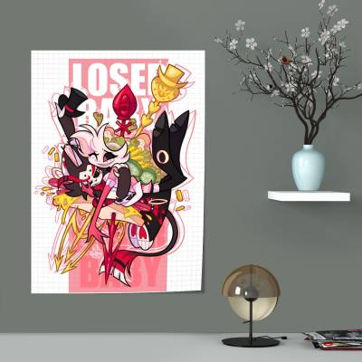 پوستر سیلک Angel and Husk from Hazbin hotel 02