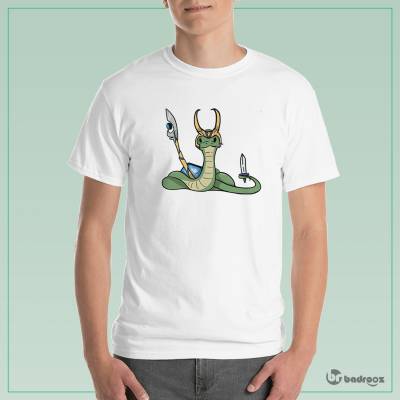 تی شرت مردانه لوکی نقاشی شده به شکل مار