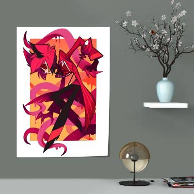 پوستر سیلک alastor from hazbin hotel 01