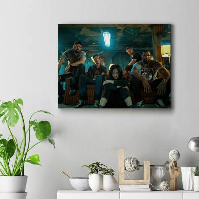 تابلو کنواس (بوم) گروه پسران روی مبل