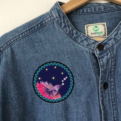 پچ حرارتی (برچسب لباس) ماهی رویایی