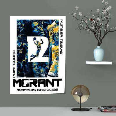 پوستر سیلک طرح جا مورانت (Ja Morant)