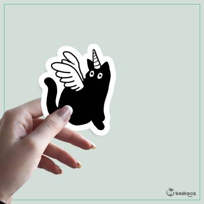 استیکر و برچسب گربه بال دار