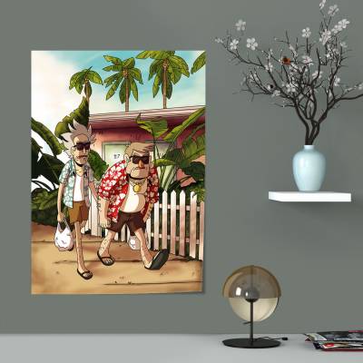 پوستر سیلک rick & stan