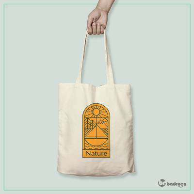 کیف خرید کتان (توت بگ) naturee(: