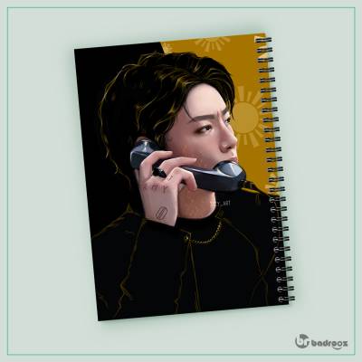 دفتر یادداشت jungkook golden 3d