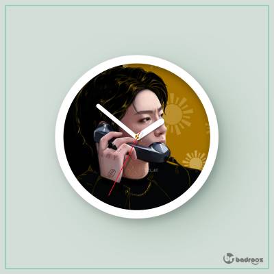 ساعت دیواری  jungkook golden 3d