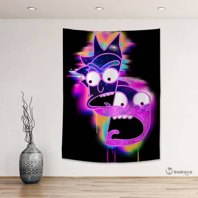 بک دراپ طرح گرافیتی ریک و مورتی