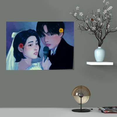 پوستر سیلک iu love wins all bts v