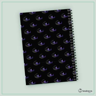 دفتر یادداشت پترن چشم زمینه مشکی کد dd7-C
