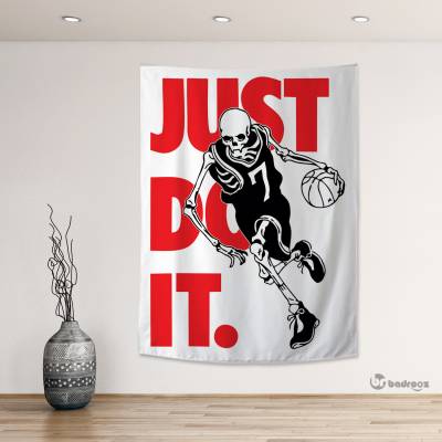 بک دراپ طرح اسکلت بسکتبالیست JUST DO IT