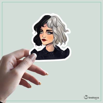 استیکر و برچسب طرح کروئلا (Cruella) کد-001