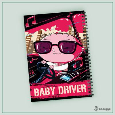 دفتر یادداشت فمیلی گای طرح بیبی درایور  (Family Guy.Baby Driver)