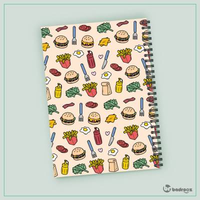 دفتر یادداشت food pattern