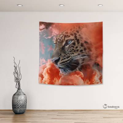 بک دراپ مربع یوز پلنگ RED WILD