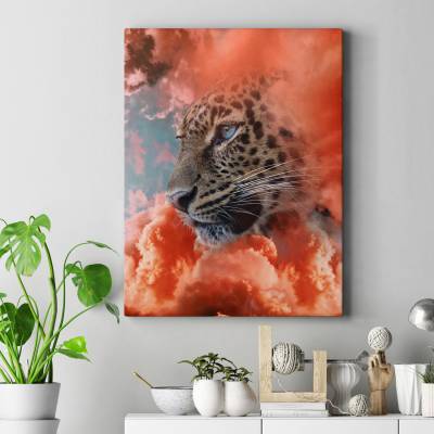 تابلو کنواس (بوم) یوز پلنگ RED WILD
