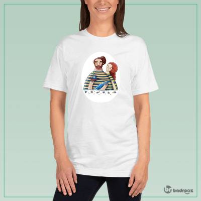 تی شرت زنانه خانواده دریایی