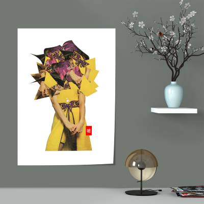 پوستر سیلک کلاژ دیجیتال سورئال مینیمال (مدل MARLA)