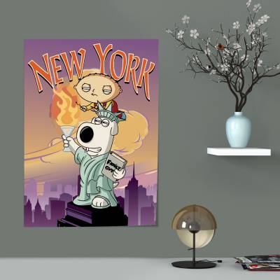 پوستر سیلک طرح فمیلی گای (Family Guy) کد-001