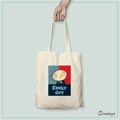 کیف خرید کتان (توت بگ) طرح فمیلی گای (Family Guy) کد-002