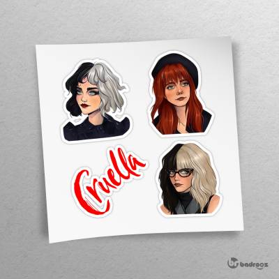 پک استیکر  طرح کروئلا (Cruella) کد-03
