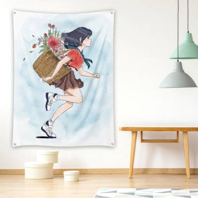 دراپ بنر دختر گل فروش
